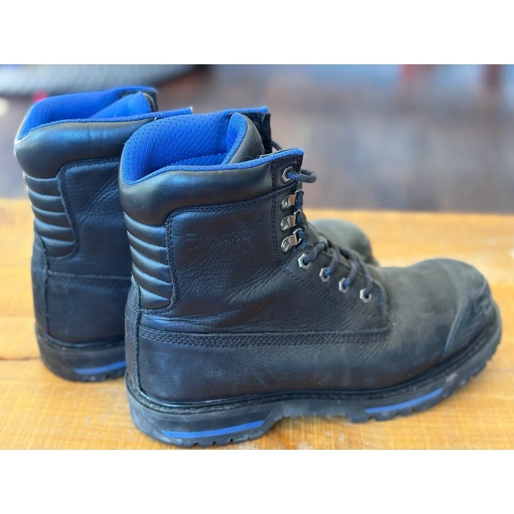 Chinook Work‎ Boots Men's Size 11.5 Oil Rigger Steel Toe Leather Upper Black